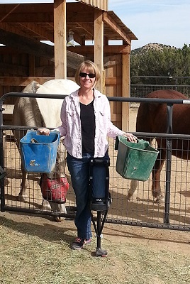 Leslie with Horses
